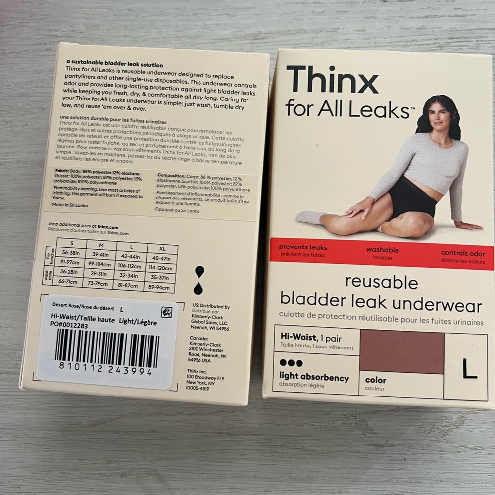 Thinx for All Leaks prevent leaks washable reusable bladder leak underwear 2pack - Picture 2 of 5
